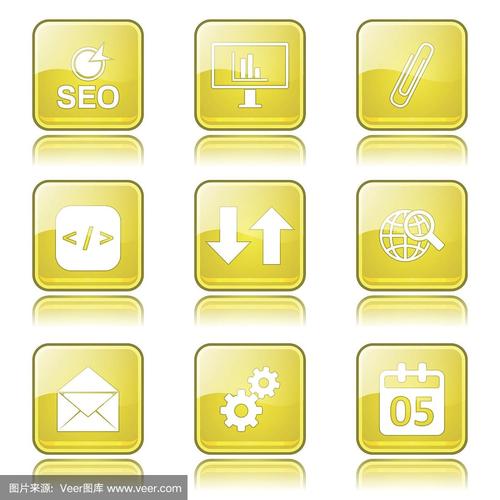 SEO术语示意图，展示关键字排名、爬行状态和流量趋势